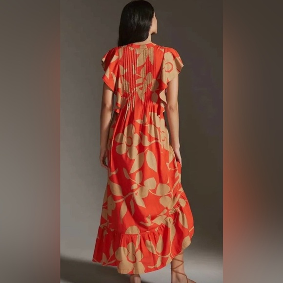 Anthropologie X Maeve Cassandra Maxi Dress In Pink Size XL - Picture 3 of 6